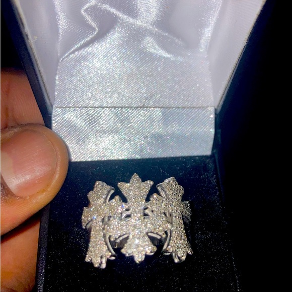 White gold ring (size 10) - Picture 1 of 6